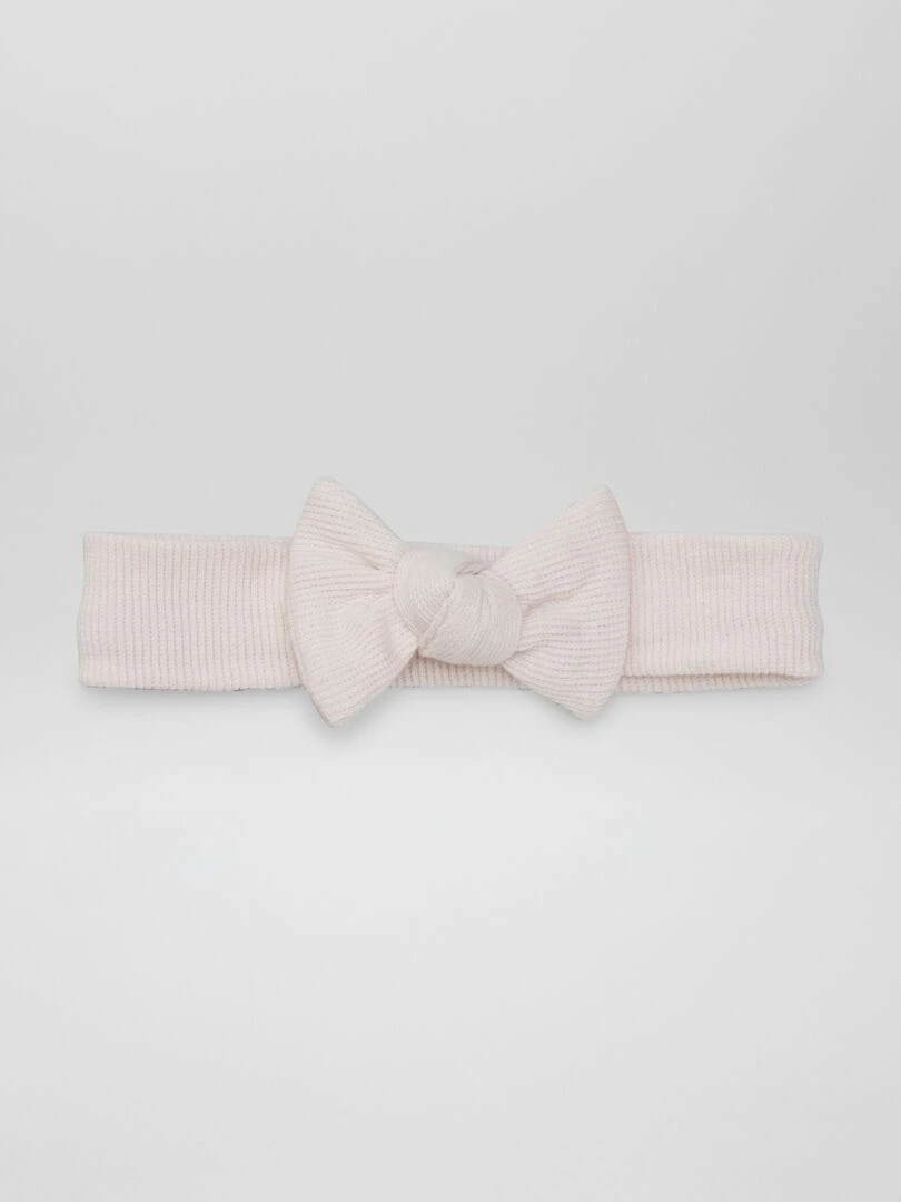 Bandeau jersey côtelé Rose