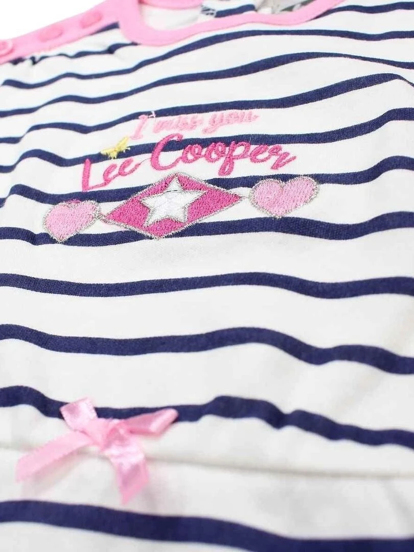 Lee Cooper Combishort bébé fille imprimé logo en coton Bleu