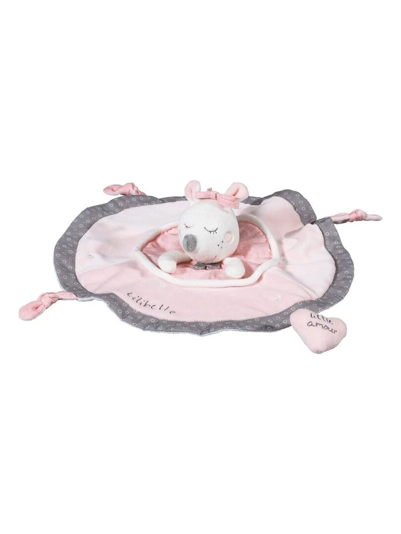 Doudou Mouchoir Souris danseuse étoile en velours Rose SAUTHON Rose