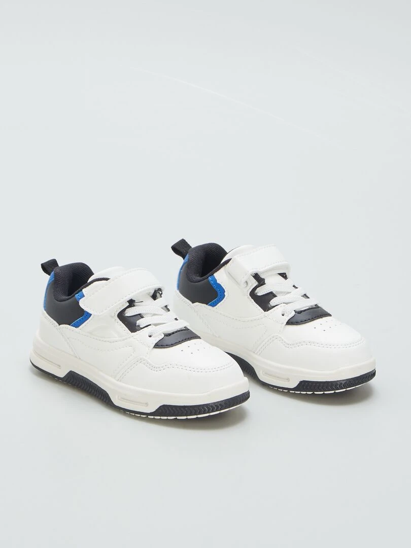 Baskets montantes tricolores Blanc
