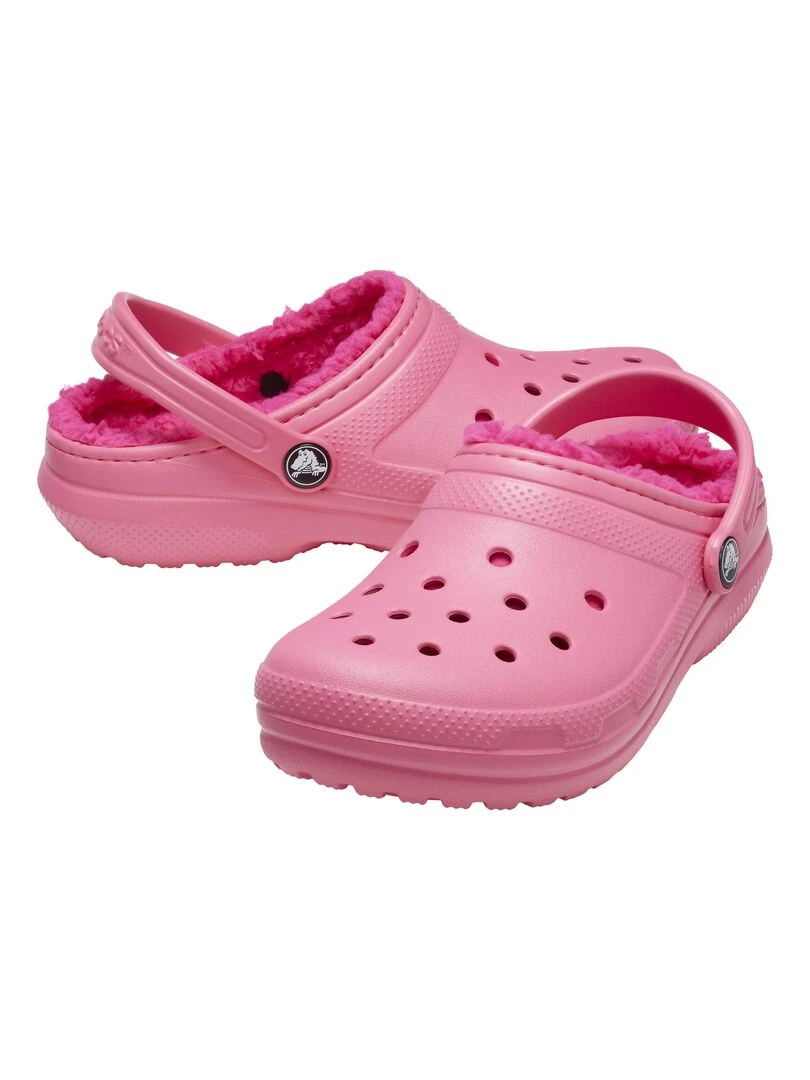 Sabot à Enfiler Enfant Crocs Classic Lined Clog K   Rose