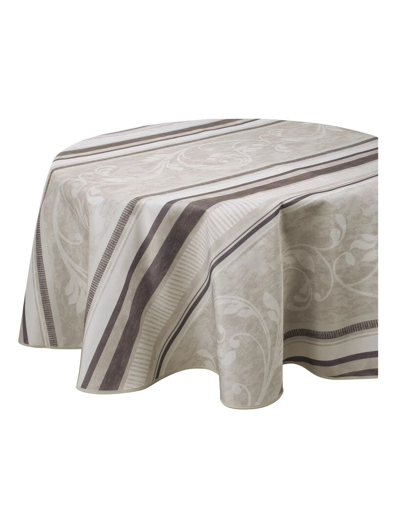 Nappe Anti taches Arabesque Ovale 150 x 240 cm Beige