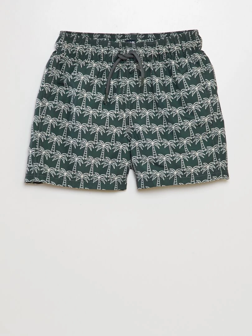 Short de bain imprimé Kaki