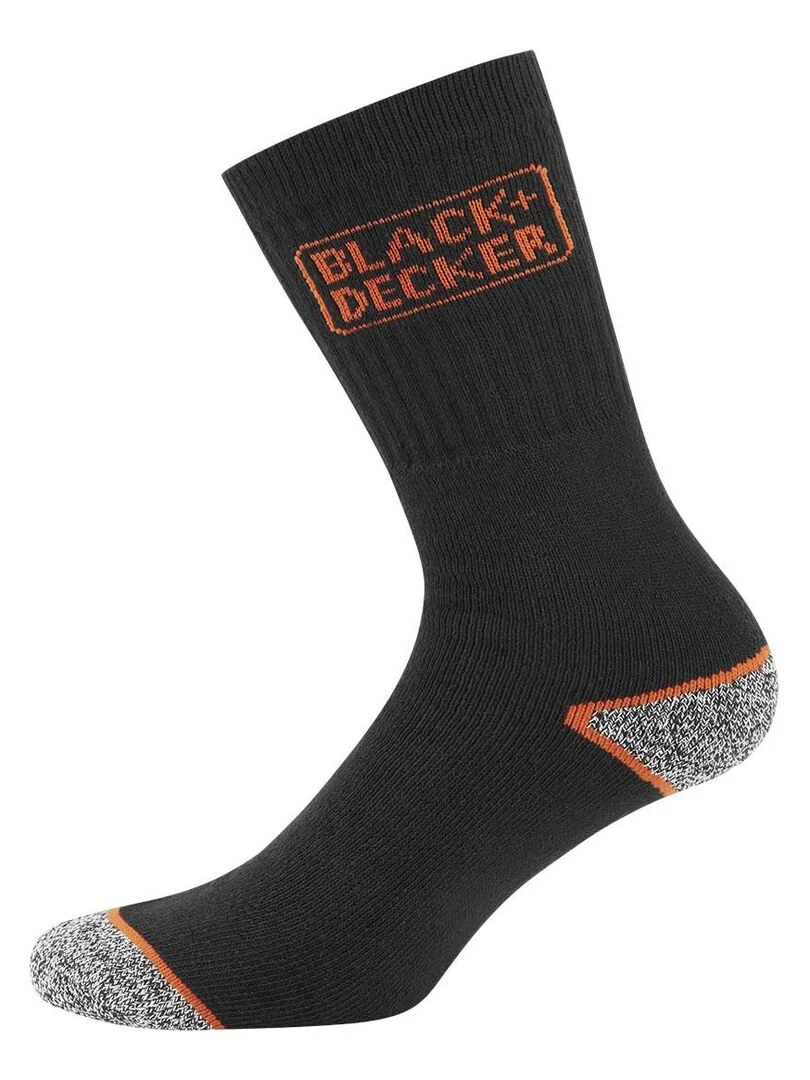 Lot de 6 Paires de Chaussettes hautes de travail TEK Black & Decker   Noir