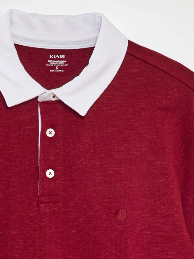 Polo en jersey   Rouge