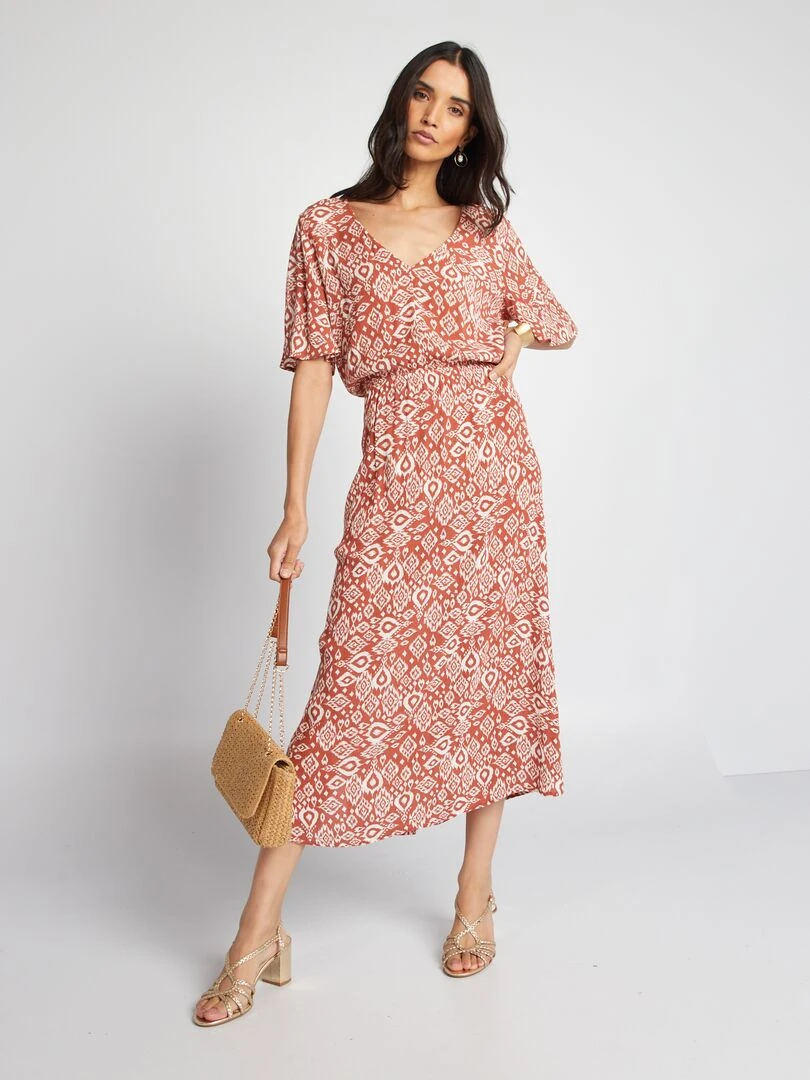 Robe midi Brique