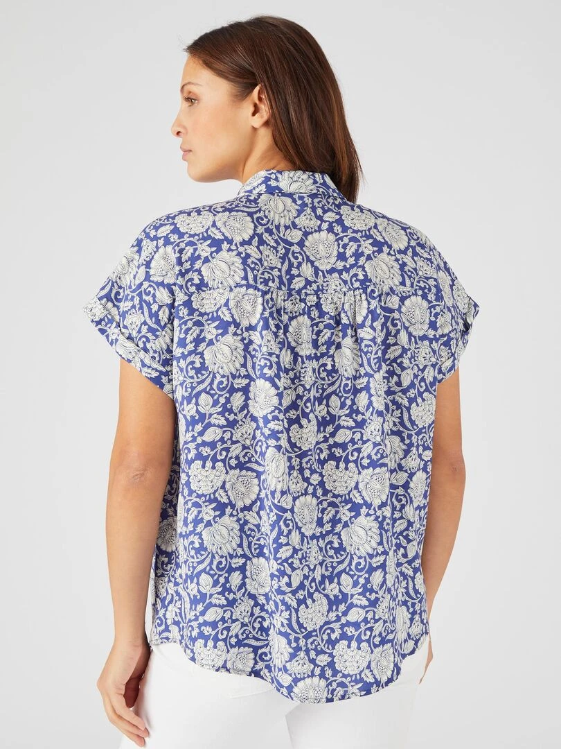 Chemisier fleuri Climatyl   Damart   Bleu