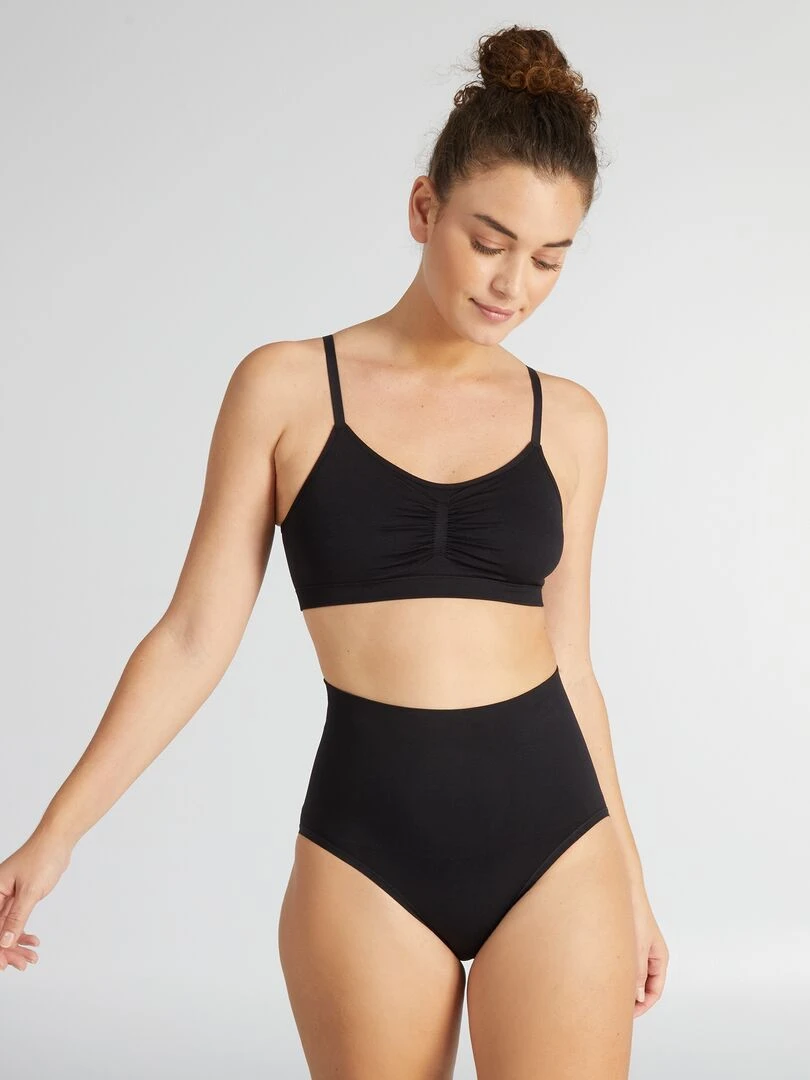 Culotte taille haute gainant noir