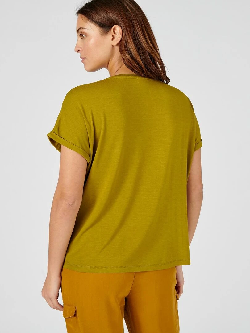 Tee shirt viscose stretch Lenzing(TM) EcoVero(TM)   Damart   Vert