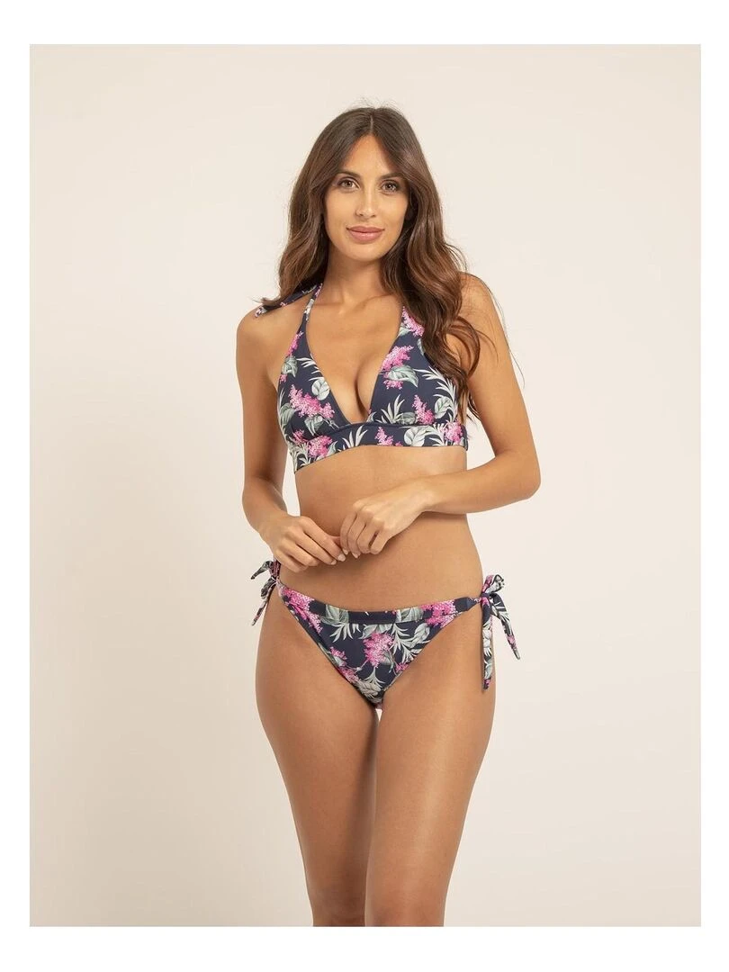 Maillot 2 pièces motifs GABRIELLA   Bleu marine