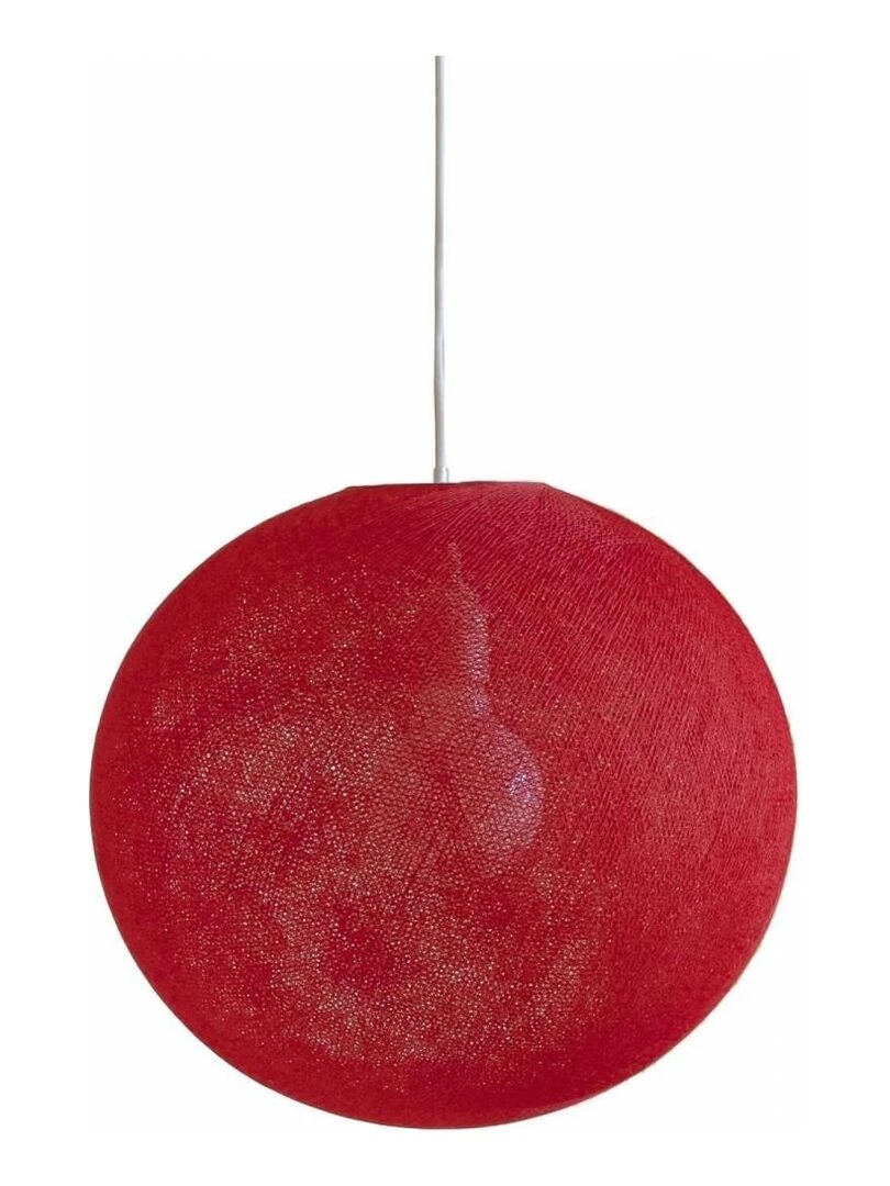 Abat jour Globe 67cm et suspension Rouge