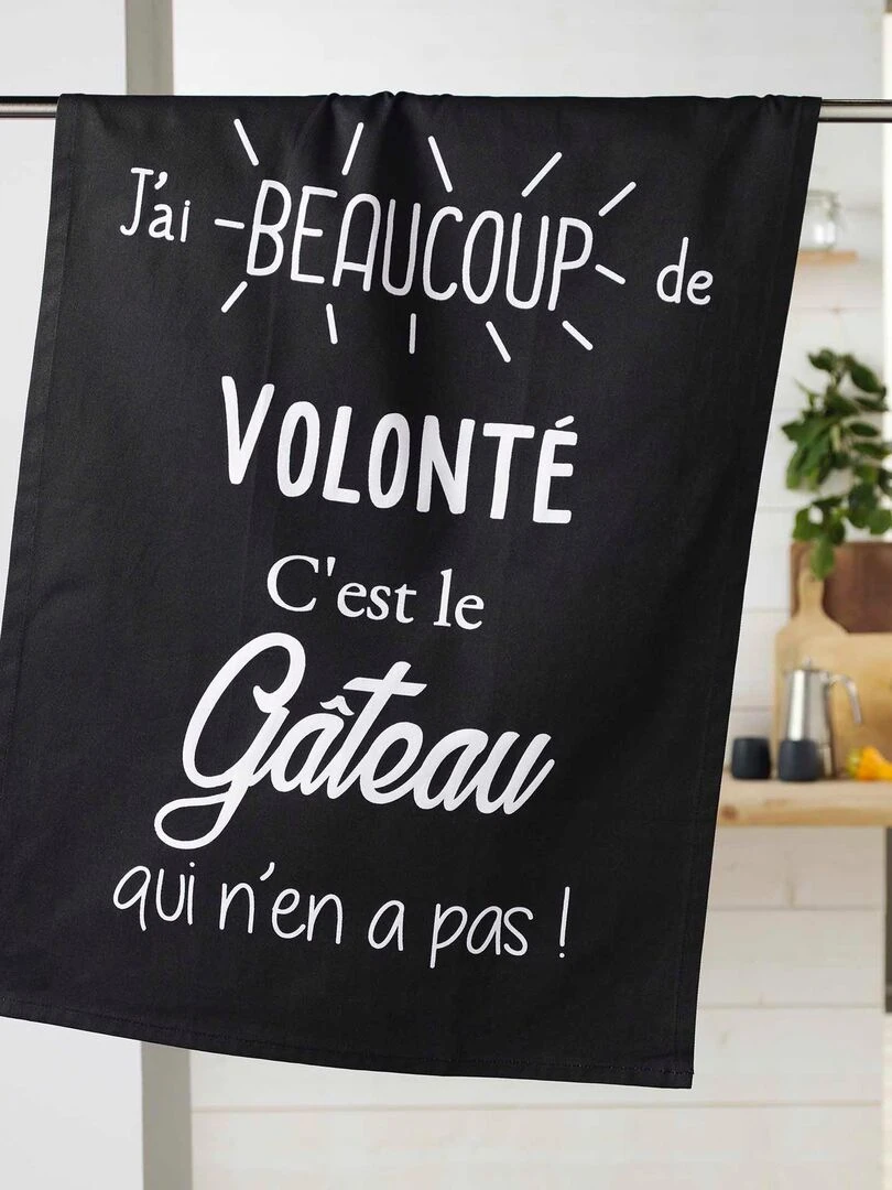 Torchon Gourmandises Noir
