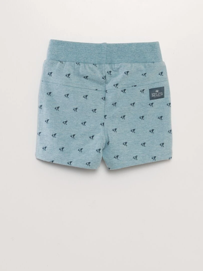 Ensemble débardeur + short imprimé   2 pièces   bleu