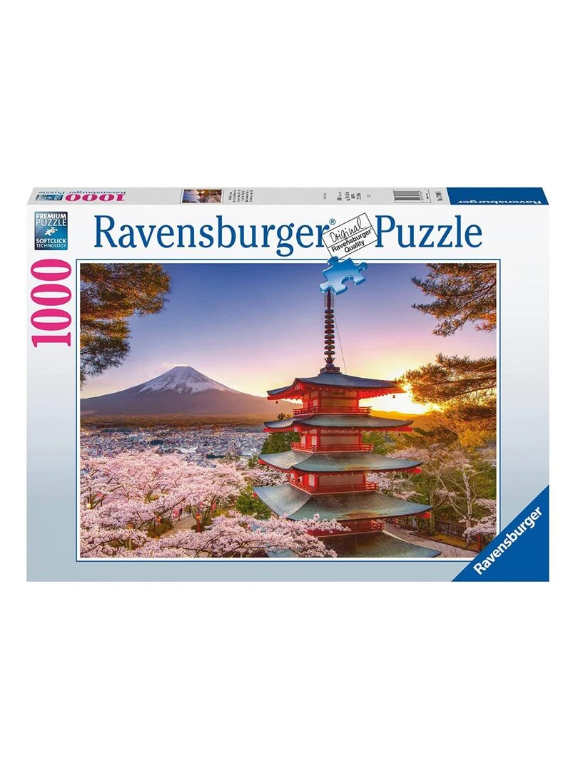 Puzzle 1000 pièces Cerisiers en fleurs du Mont Fuji N/A