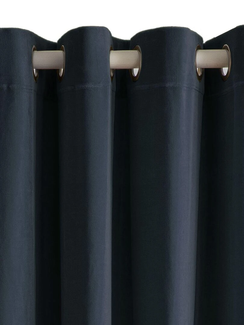 Rideau en velours 'Deko&co' Bleu roi