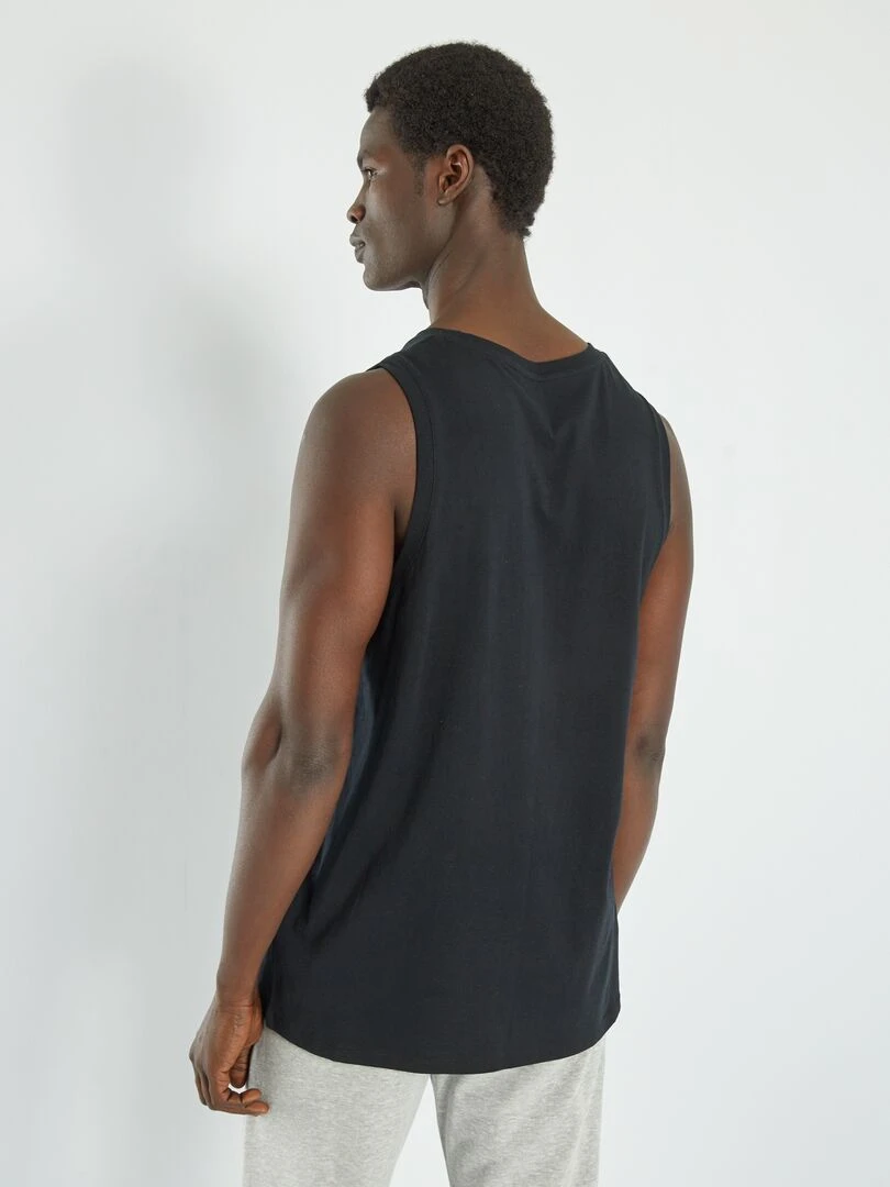 Débardeur nuit en jersey uni noir