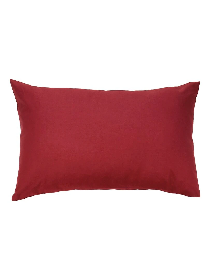 Taie d'oreiller bébé 100% coton Bio 'P'tit Basile' Rouge bordeaux