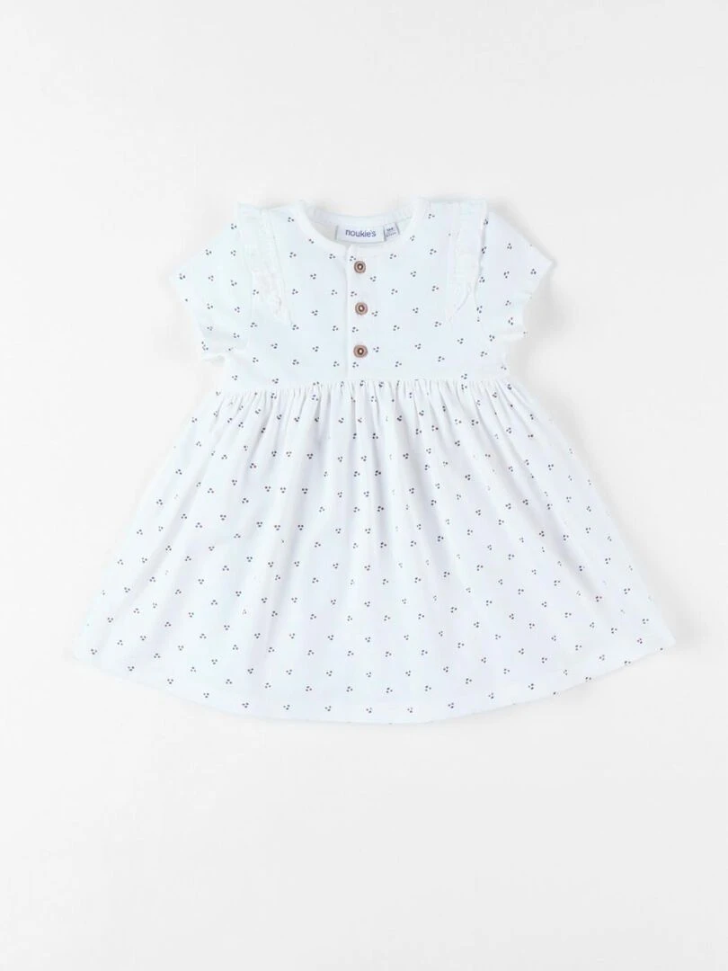 Robe imprimé fleuri en jersey Noukie's Blanc
