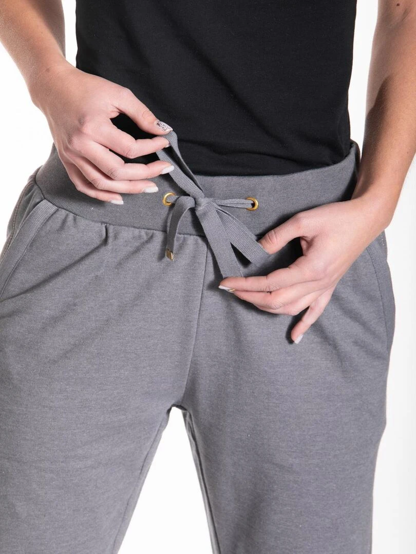 Pantalon jogg à coutures en fil lurex ZEVELYN 'Rica Lewis'   Gris