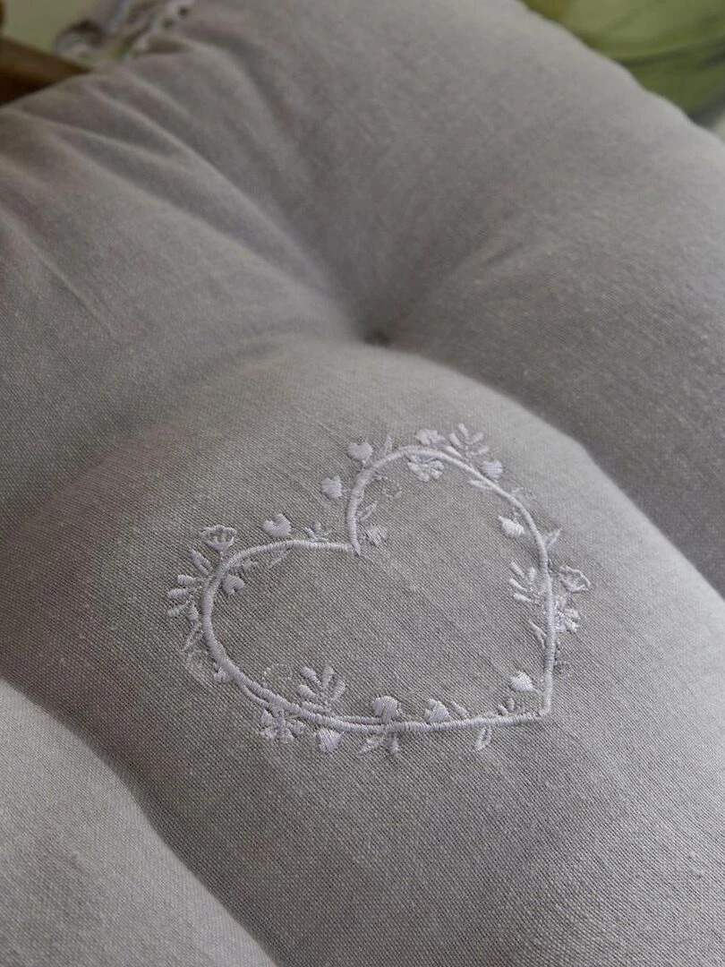 Assise matelassée  'CHARME' 'TODAY'   Gris clair