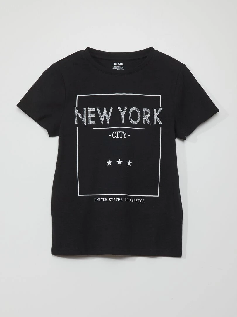 Lot de 3 t shirts en jersey   Noir/bleu