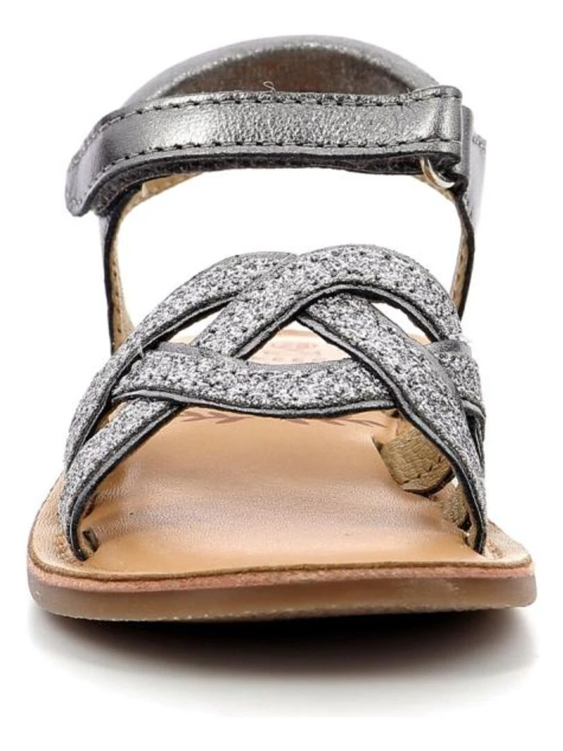 Sandales Cuir Caweave   Gris