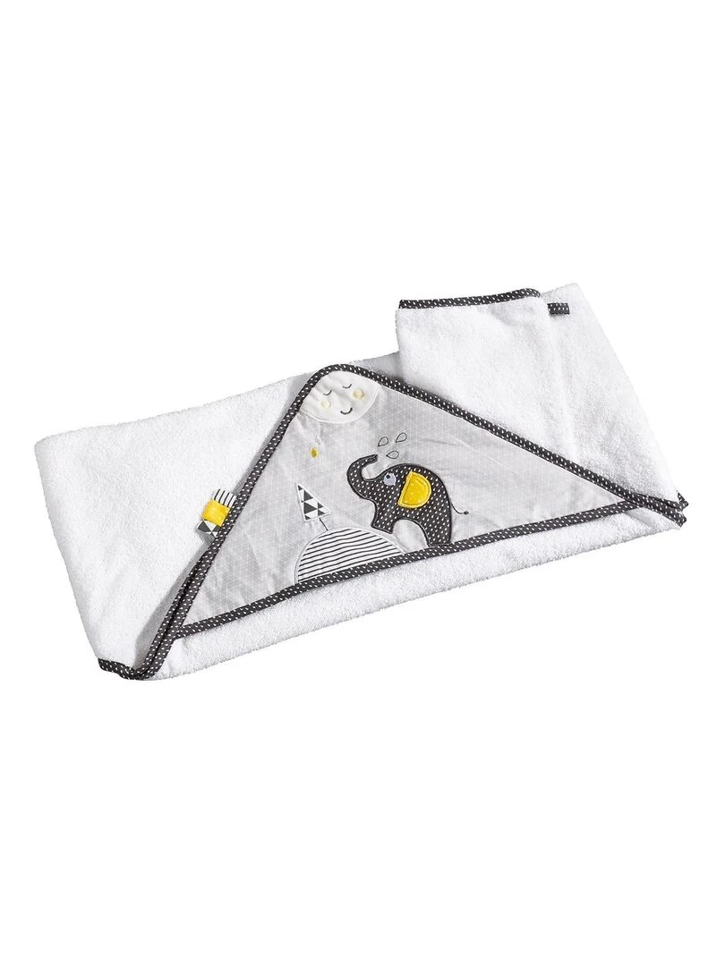 Cape de bain et gant de toilette Babyfan (75 x 75 cm) Gris