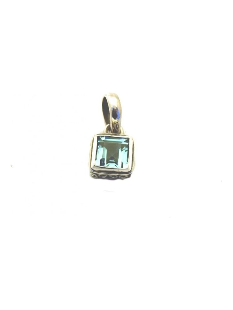Pendentif en argent et topaze facettée Bijoucolor Bleu