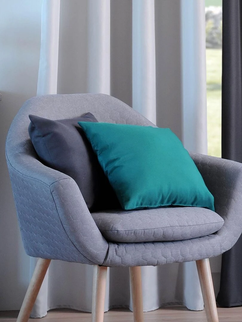 Coussin uni Bleu canard