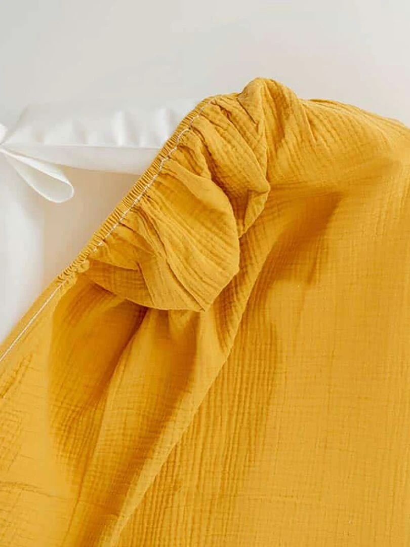 Housse de Matelas à Langer en Coton Bio Honey   Beige