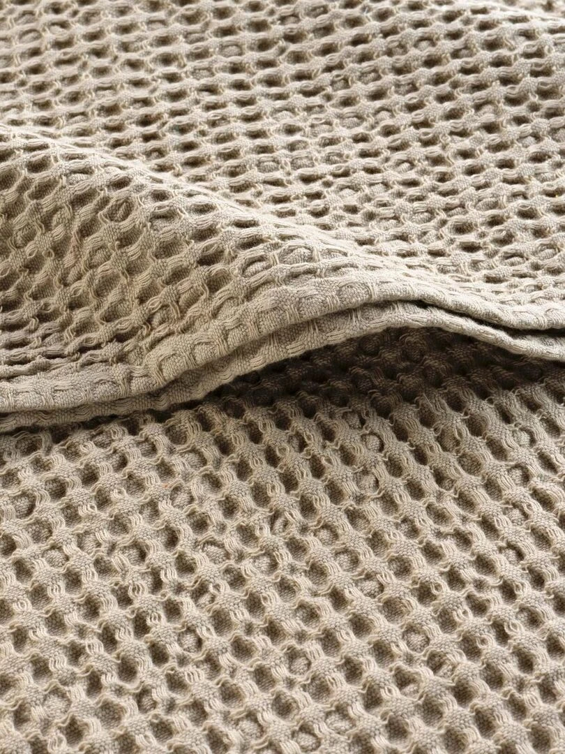 Coussin déhoussable en nid d'abeille Beige