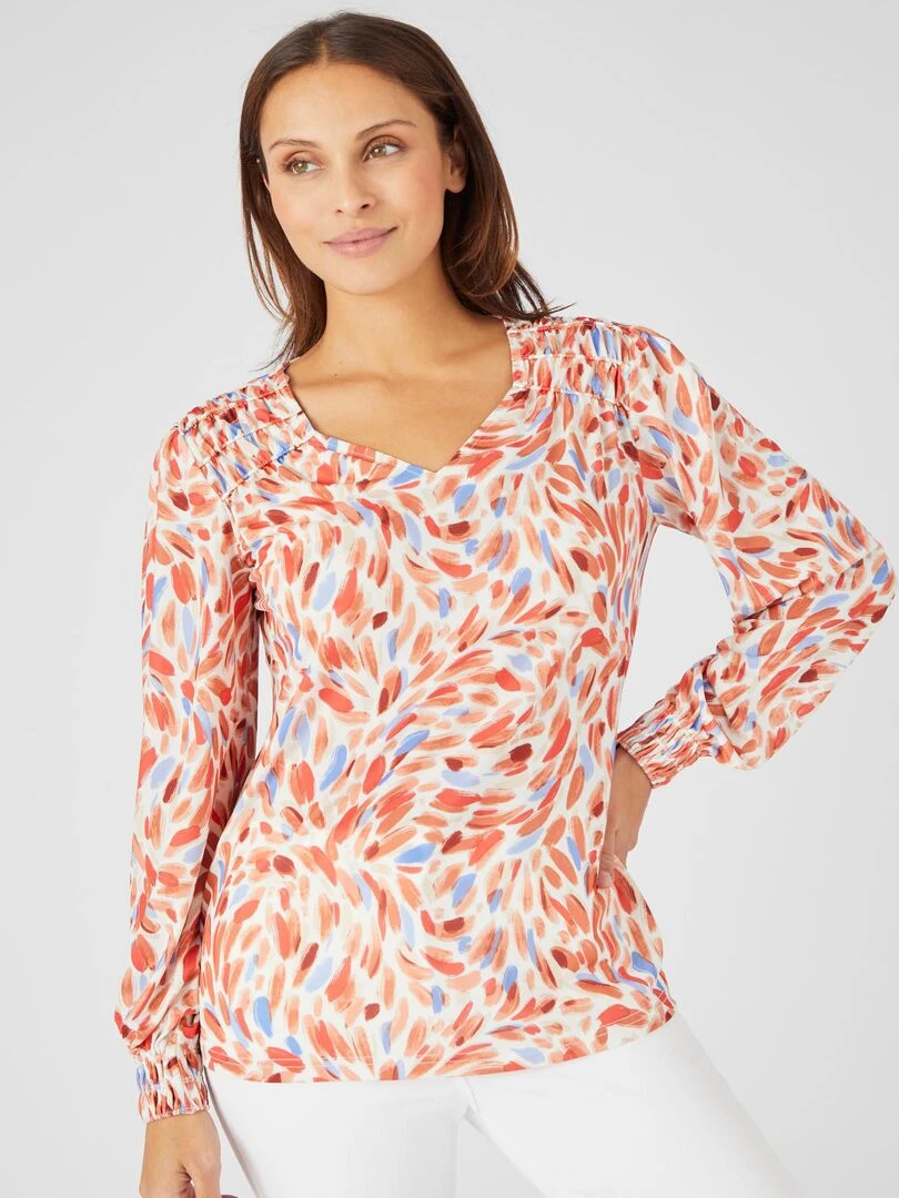 Tee shirt fantaisie Damart Multicolore