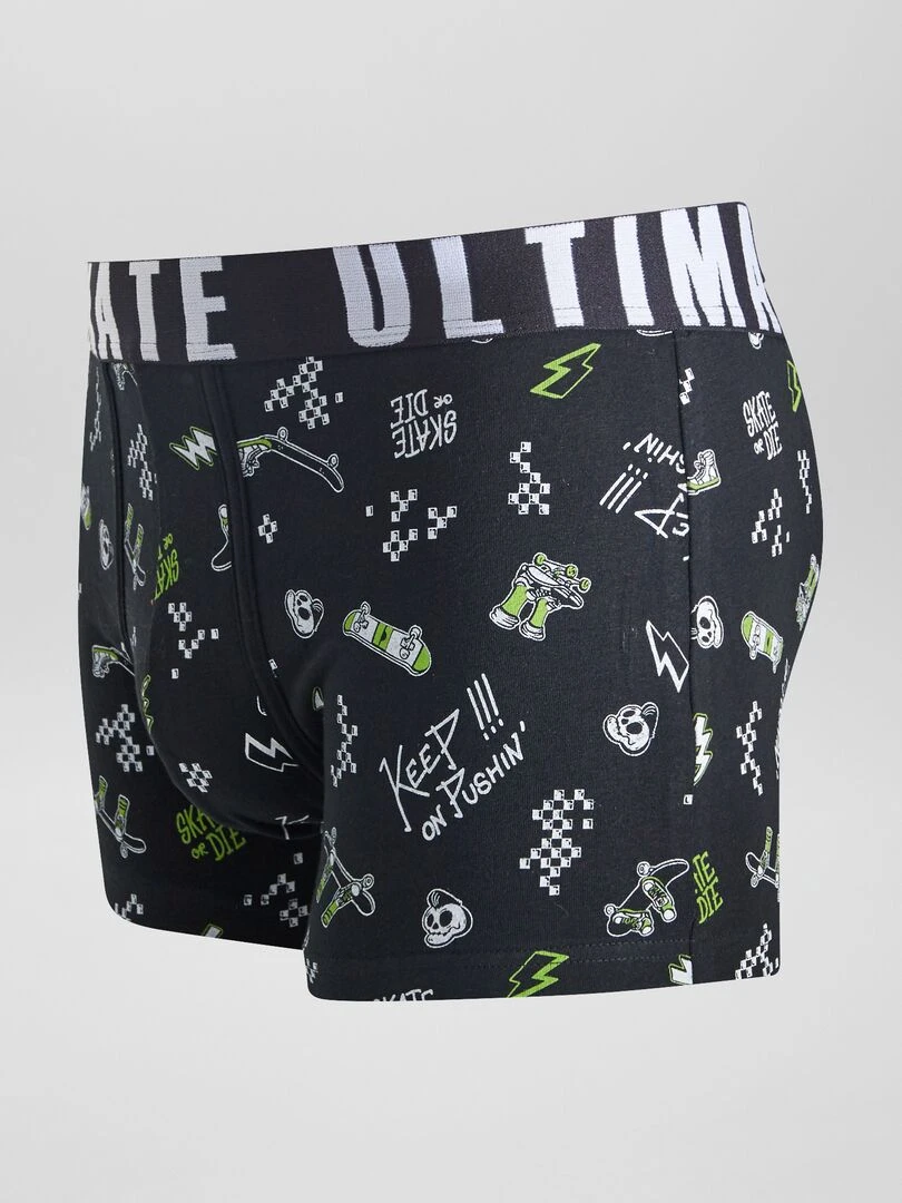 Lot de 3 boxers fantaisie   Noir/violet