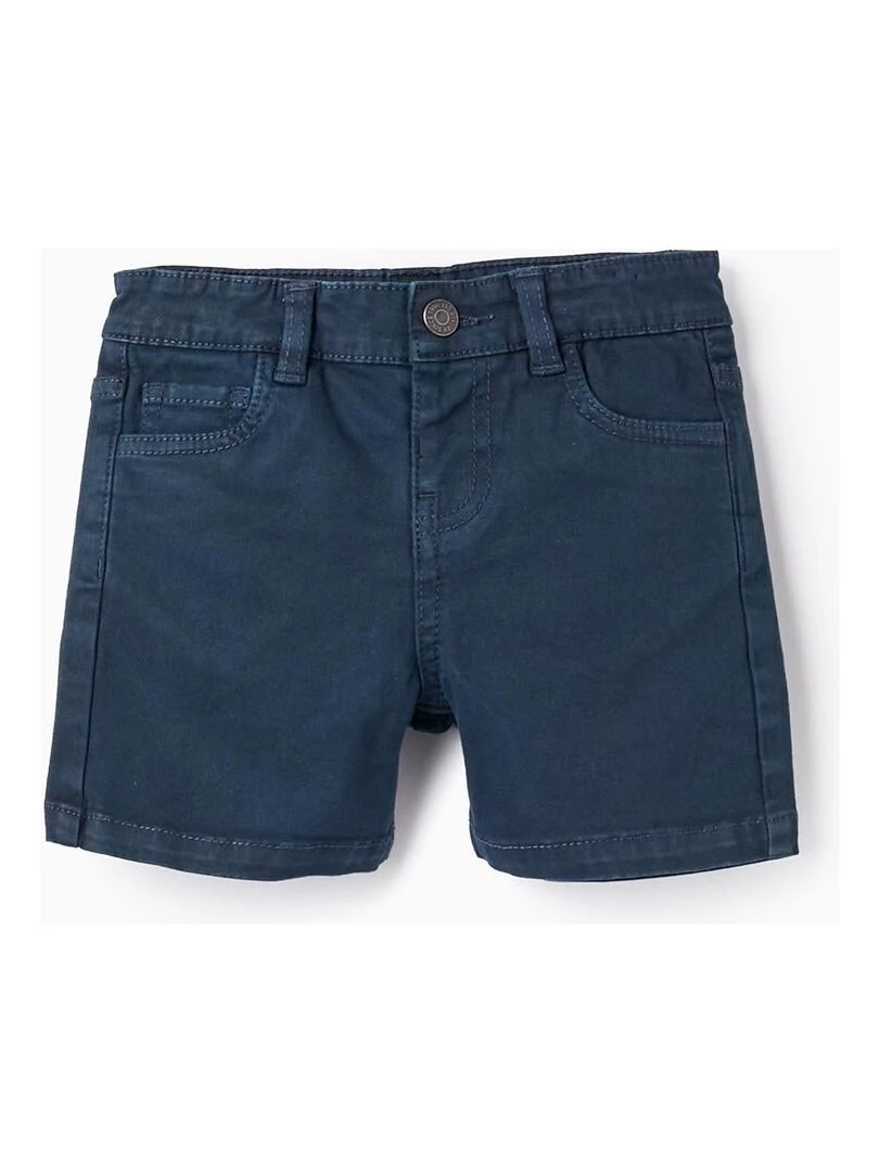 Short en Sergé pour Bébé Garçon Bleu foncé