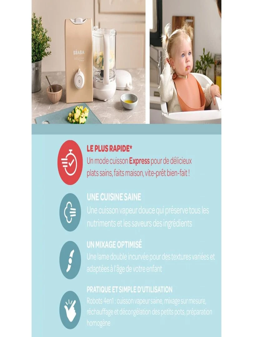Robot cuiseur Babycook Express terre d'argile Beige