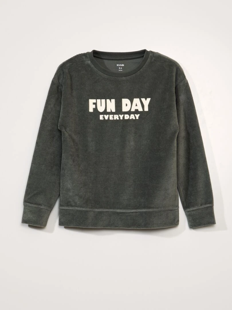 Pyjama en velours côtelé   2 pièces   Vert