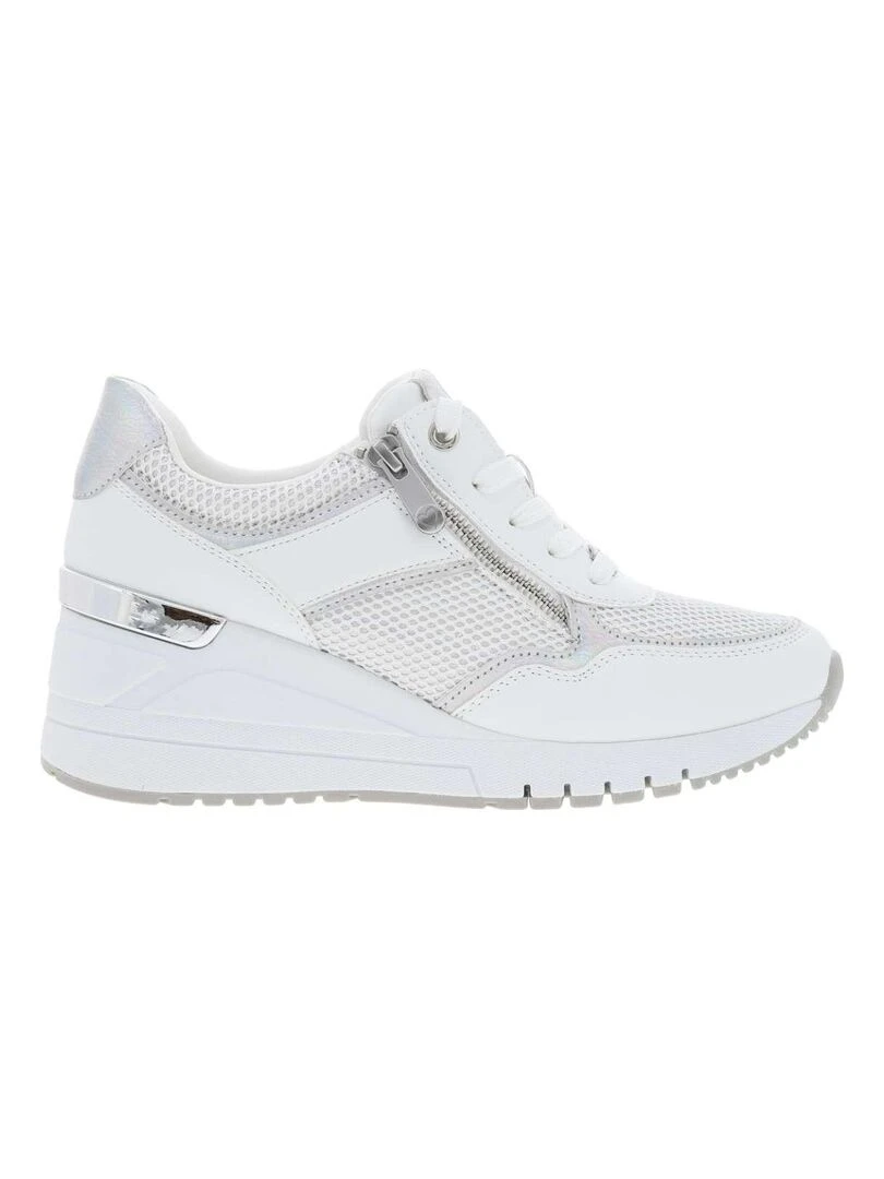 MARCO TOZZI Baskets basses talon compensé haut Blanc
