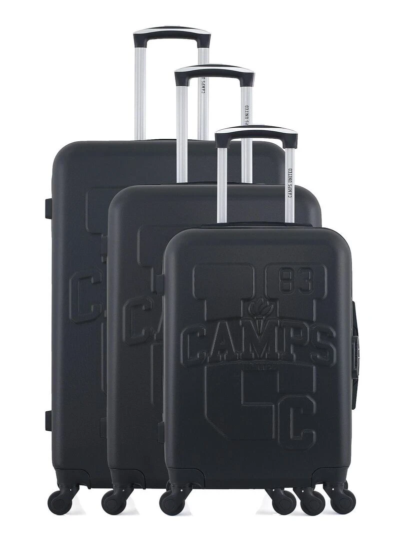 CAMPS UNITED SET DE 3 VALISES ABS MASSACHUSETTS Noir