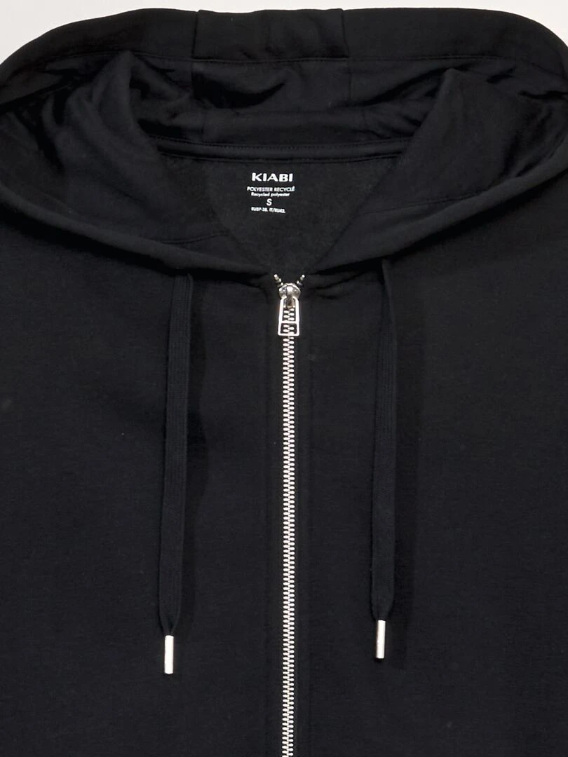 Sweat à capuche en molleton REAL BLACK