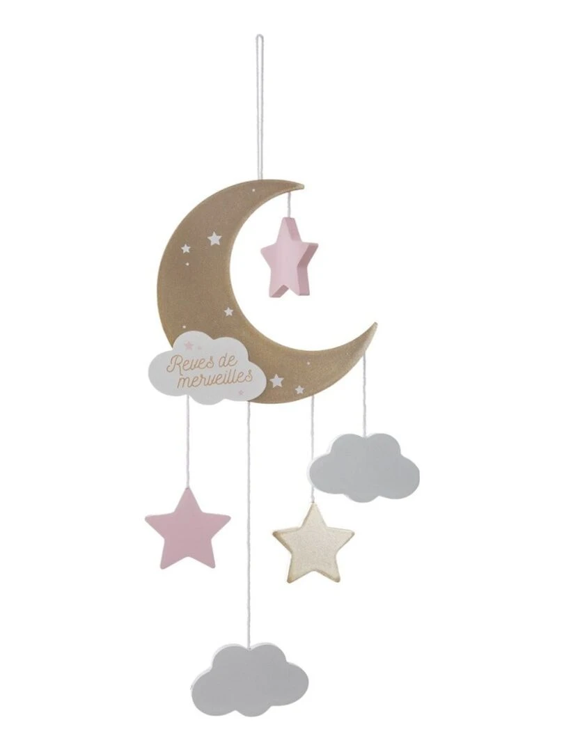 Suspension Lune rose Rose