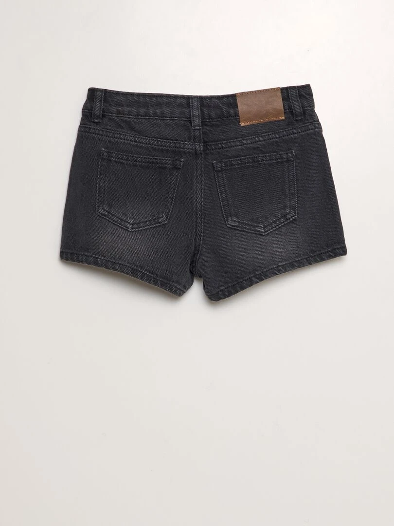 Short en jean classique Noir