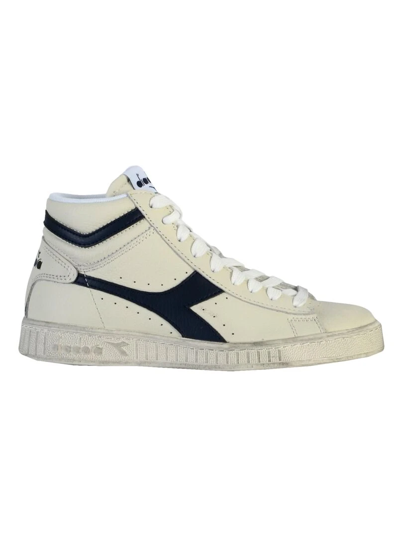 Basket à lacets Cuir Diadora Game L High Waxed Blanc