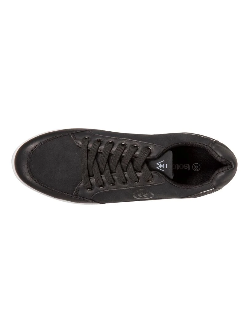 Baskets Confort Femme lacets Noir Noir