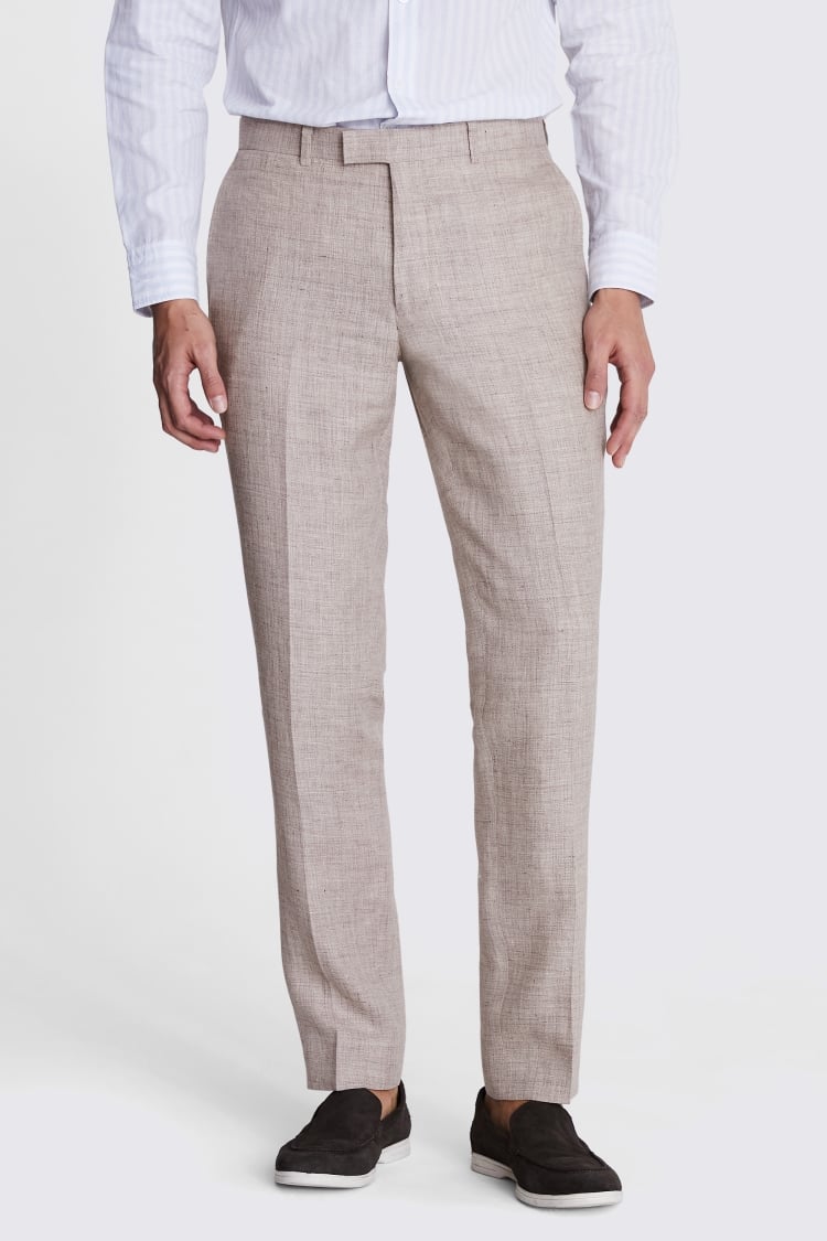 Slim Fit Oatmeal Linen Jacket   Buy Online at Moss
