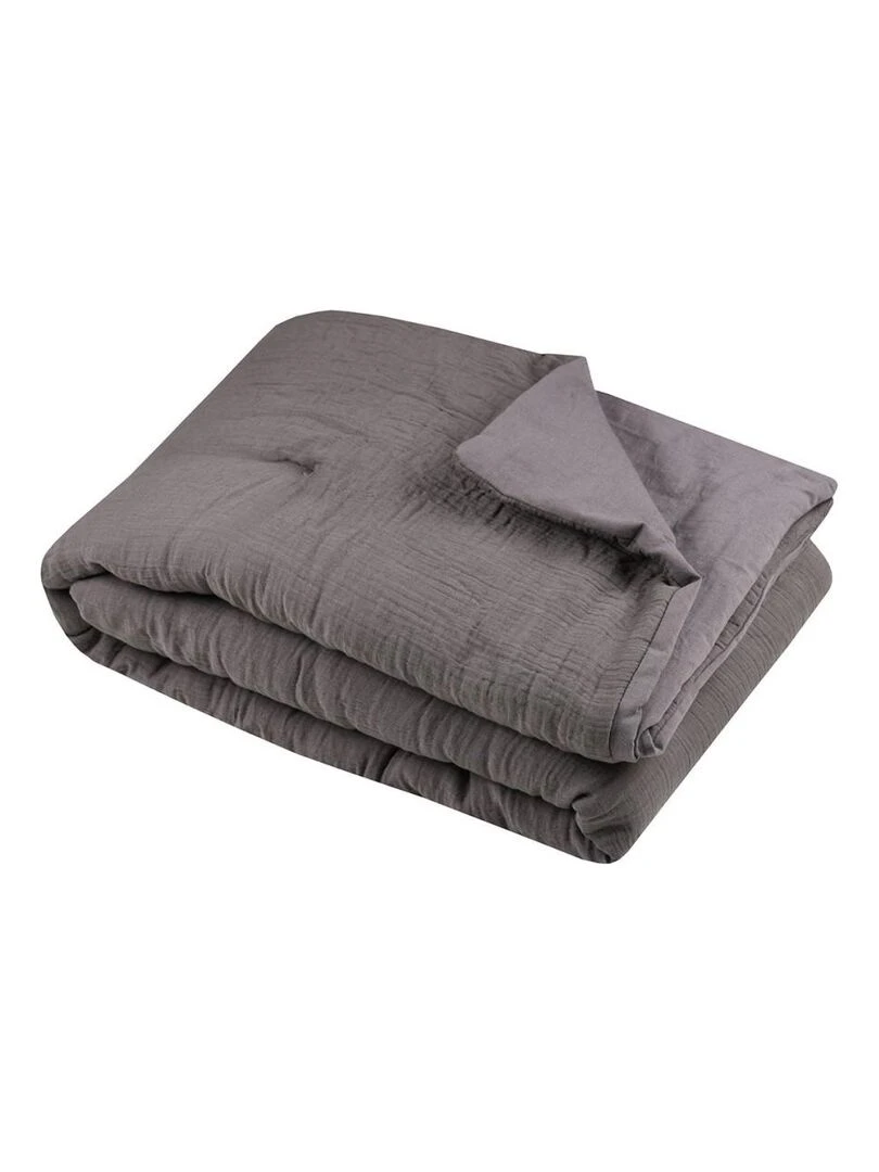 Édredon en gaze de coton 125x150 cm Coline taupe Taupe