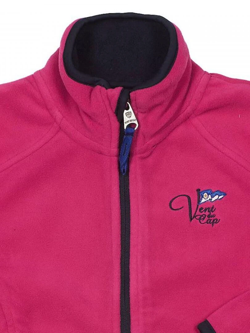 Blouson polaire fille GALICEA   VENT DU CAP   Rose fushia
