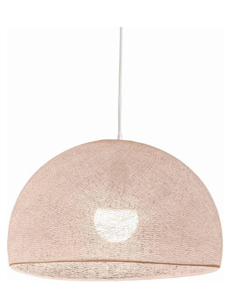 Abat jour coupole dragée 50 et sa suspension simple Rose pâle