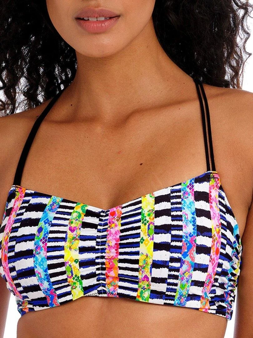 Haut de maillot brassière avec armatures Electro rave Noir