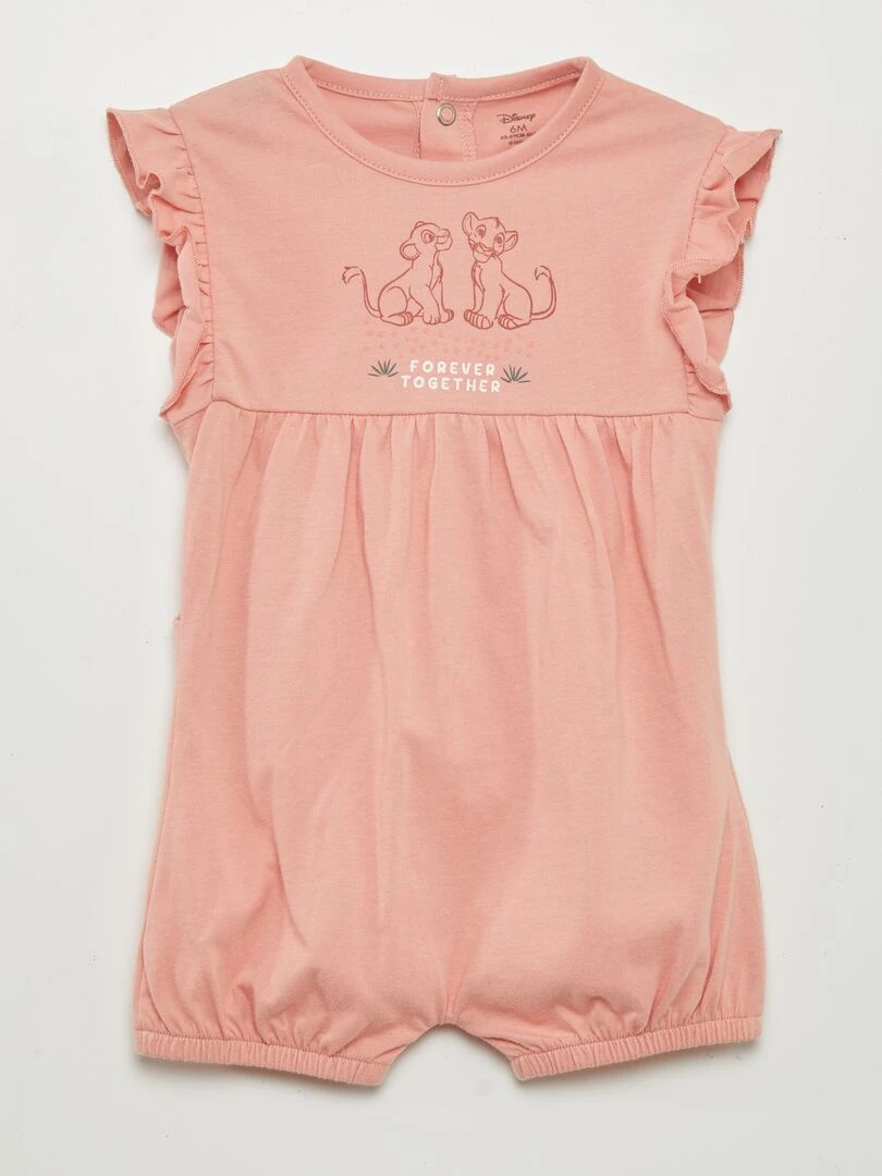 Set barboteuse + body 'Le Roi Lion' 2 pièces Rose