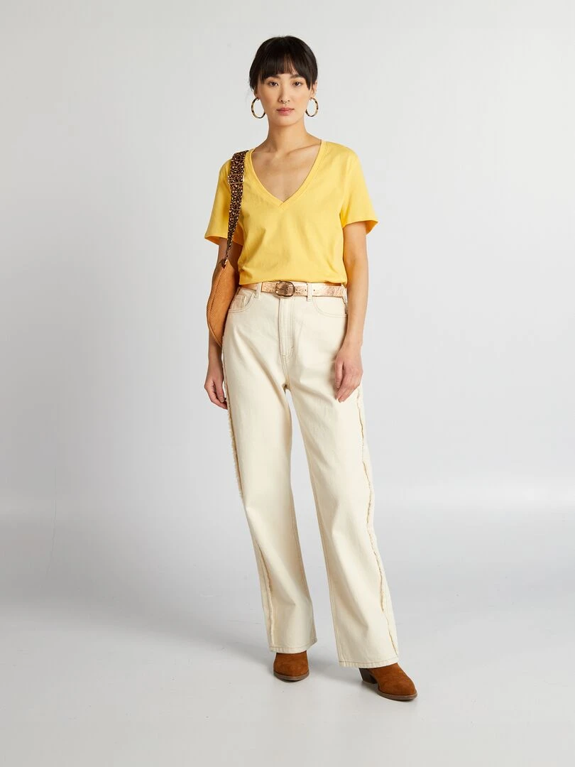 T shirt basique Jaune